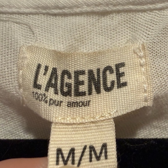 L'AGENCE Claire Short Sleeve Jersey Bodysuit medium - Picture 6 of 11